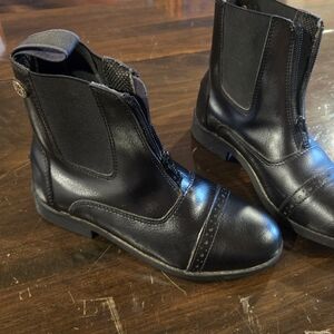 Equistar All Weather Zip Paddock Child's Boots Black